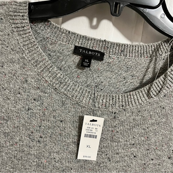 Talbots Tweed Side Tie Sweater Dress Gray Extra Large XL A2 - Picture 3 of 7